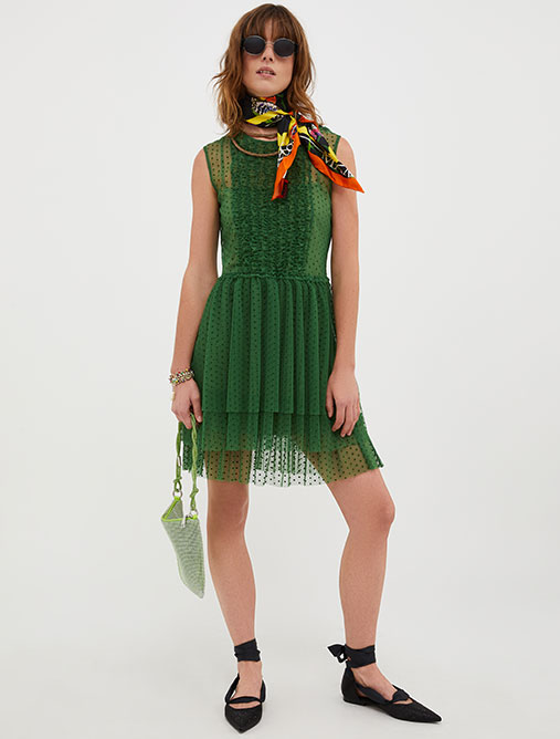 Robe en tulle plumetis - fantaisie vert - MAX&Co.